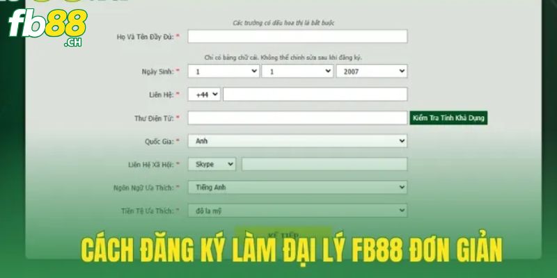 Yêu cần đăng ký đại lý FB88 được phê duyệt nhanh, trả lương đúng hạn