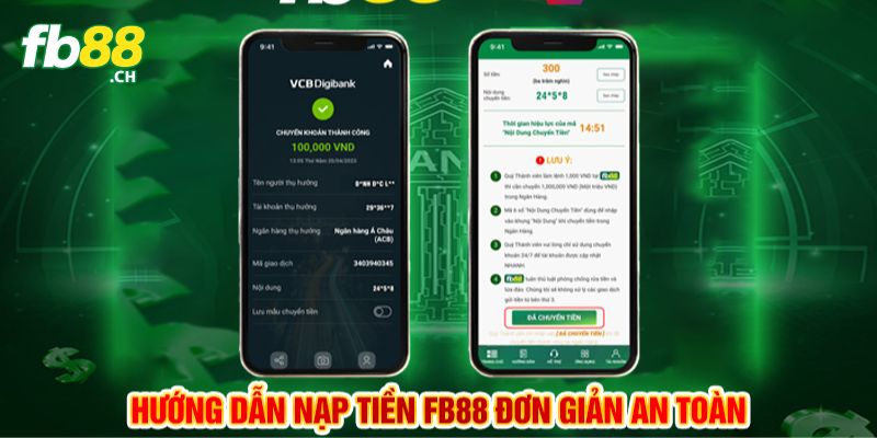 Để tham gia giải trí tại nhà cái suôn sẻ thì game thủ cần nạp tiền vào tài khoản
